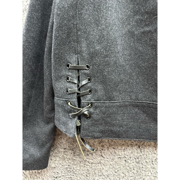 Rag & Bone Wool Shearling Collar Bowery Motorcycle Jacket Black‎ Womens Size 10 - Picture 6 of 13